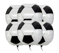 Lot de 6 ballons de football, ronds, 4D, de 55 cm, pour le Nouvel An, le Nouvel An, le bal de fin d'année, mariage, anniversaire, fête de football