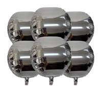 Lot de 6 ballons disco argentés - 4D - Grands ballons ronds - 55 cm - Pour le Nouvel An, le Nouvel An, le Nouvel An, le bal de fin d'année, mariage, anniversaire, Nouvel An, fête