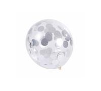 Lot de 6 Ballons Gonflables "Confettis" 30cm Argent