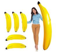 Lot de 6 ballons gonflables en forme de banane pour enterrement de vie de jeune fille - Comprend des tailles de 177,8 cm et 58,4 cm pour une utilisation en intérieur/extérieur
