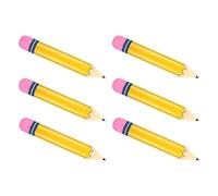 Lot de 6 ballons gonflables en forme de crayon de couleur - 68,6 cm - Accessoires de fête de salle de coration amusante pour l'école maternelle, remise de diplôme, bienvenue