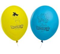 Lot de 6 ballons en latex Dragon Ball Super 27 cm - CHAKS - Jaune - Multicolore - Pour anniversaire enfant