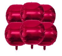Lot de 6 ballons ronds 4D rouges bordeaux - Grand ballon rouge rubis de 55 cm - Pour le Nouvel An, le Nouvel An, le Nouvel An, le Nouvel An, le Nouvel An, la discothèque, le bal de fin d'année
