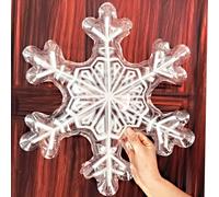 Lot de 6 ballons transparents en forme de flocon de neige pour décorations de fête de Noël, anniversaire sur le thème de la Reine des Neiges, décoration du pays des merveilles d'hiver, événements de