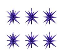 Lot de 6 ballons violets en forme d'étoile - 55,9 cm - Grand format en mylar - Pour Halloween, Nouvel An, fête d'anniversaire, décoration de cabine photo de mariage