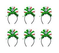 Lot de 6 bandeaux à cheveux à thème varié pour supporters enthousiastes, stade, fête