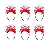 Lot de 6 bandeaux à cheveux à thème varié pour supporters enthousiastes, stade, fête