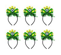 Lot de 6 bandeaux à cheveux à thème varié pour supporters enthousiastes, stade, fête