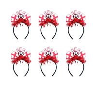 Lot de 6 bandeaux à cheveux à thème varié pour supporters enthousiastes, stade, fête