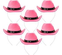 Lot de 6 bandeaux de cowboy pour fête occidentale Rose 15,2 x 7,6 cm