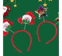 Lot de 6 bandeaux de Noël, jolis ornements pour chapeaux, pour les fêtes et dîners de Noël