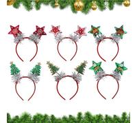 Lot de 6 bandeaux de Noël pour femmes - En feutre - Pour enfants, adolescents, adultes, théâtre scolaire, fêtes costumées, spectacles sociaux