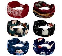 Lot de 6 bandeaux de sport fins et souples | Accessoires antidérapants pour la mode, le lavage du visage, l'entraînement, le yoga, un usage quotidien, dragon chinois rouge