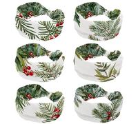 Lot de 6 bandeaux de sport fins et souples | Accessoires antidérapants pour la mode, le lavage du visage, l'entraînement, le yoga, un usage quotidien, Noël 1_81