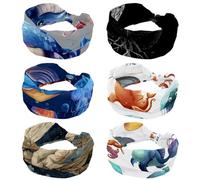 Lot de 6 bandeaux de sport fins et souples | Accessoires antidérapants pour la mode, le lavage du visage, l'entraînement, le yoga, un usage quotidien, le cerveau (3)