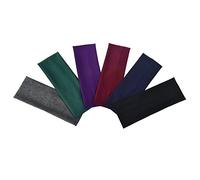 Lot de 6 Bandeaux élastiques en Coton pour Yoga pour Adolescents et Adultes Multicolore 6 Count (Lot de 1)
