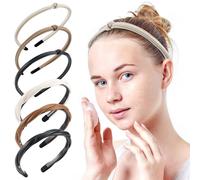 Lot de 6 bandeaux fins en cuir noué pour femme, antidérapants, confortables, minces, mignons