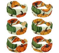 Lot de 6 bandeaux Helloween Pumkins_188 pour femmes, bandeaux de sport tendance, élastiques larges, antidérapants, pour l'entraînement, le yoga, le sport