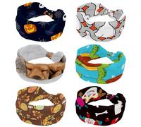 Lot de 6 bandeaux larges en forme de canard pour femme, turban doux, antidérapant, élastique pour la sueur, le yoga, l'entraînement, le yoga