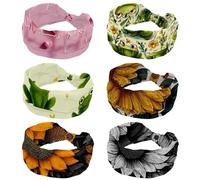 Lot de 6 bandeaux larges en forme de grenouille pour femme - Pour le sport et l'entraînement - Élastiques et antidérapants