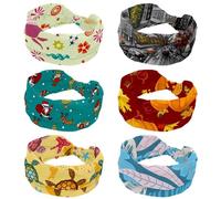 Lot de 6 bandeaux larges en forme de tour Eiffel pour femme, turban doux, antidérapant, élastique pour la sueur, le yoga, l'entraînement, le yoga