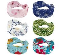 Lot de 6 bandeaux larges pour femme, faites un vœu, antidérapants, pour le sport, le yoga, l'entraînement, le quotidien