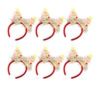 Lot de 6 bandeaux réutilisables pour Noël, style simple et doux pour fête de la joie et réunions de famille