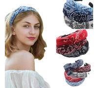 Lot De 6 Bandeaux Vintage Pour Femmes Bandeau Elastique Pour Femmes Bandeau Large Avec Dents Turban En Tissu Torsadé Set De Bandeaux Tricotés Pour Femmes Filles