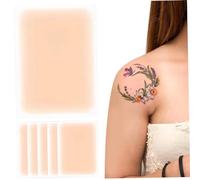 Lot de 6 bandes de masquage tatouage imperméables invisibles ultra-fines 9 x 15 cm découpables pour tatouage cicatrices taches naissance style 1