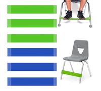 Lot de 6 bandes de pieds de bureau d'apprentissage - Accessoires sensoriels pour la maison, l'étude, la salle de classe, le bureau, la chambre à coucher, le salon pour homme et femme