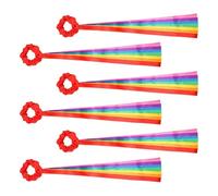 Lot de 6 bandes de poignet pour danse, décoration de main, 50 cm, multicolores, pour enfants, expositions artistiques scolaires, entraînement d'équipes de gymnastique, fêtes d'enfants et réunions