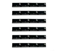 Lot de 6 bandes d'équilibre en silicone pour raquette de tennis avec échelle pour optimisation du cadre de raquette Noir 4 g par pièce Longueur réglable