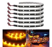 Lot de 6 Bandes Lumineuses LED étanches de 30 cm pour intérieur de Voiture, Moto, Chariot de Golf - 12 V 5050 12SMD