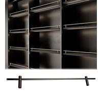 Lot de 6 barres de protection décoratives pour étagère commerciale et domestique, 91,4 cm, en aluminium noir, étagère à chaussures et barrière d'affichage de garde-robe