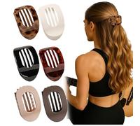 Lot de 6 barrettes à cheveux plates antidérapantes pour femme - Convient aux cheveux épais et fins - L'aspect simple et élégant convient aussi bien pour les occasions décontractées que formelles