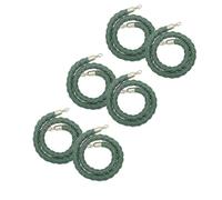 Lot de 6 barrières en corde de chanvre respectueuses de l'environnement - 400 cm - Cordes torsadées de contrôle des foules pour événements, grandes ouvertures et premiers films - Intercalaires verts