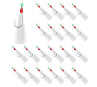 Lot de 6 bas de ligne lumineux plumes de maquereau, hameçons, goberge, morue, hareng, bar, leurres de pêche en mer