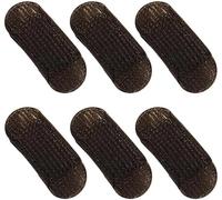 Lot de 6 bases de cheveux en éponge marron pour volume - Coussinets moelleux pour femmes et filles - Clips et barrettes, perruques et accessoires