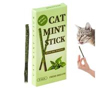 Lot de 6 bâtonnets molaires pour dents de chat - Jouet à mâcher pour chat - Bâtonnets à mâcher pour les soins dentaires, la réduction du stress, les chats d'intérieur et la promotion d'une hygiène