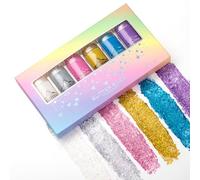 Lot de 6 bâtons brillants pour le corps pour femme - Pour le visage - Brillant corporel résistant à la transpiration - Pour les spectacles sur scène, Halloween, pom-pom girl, concours de danse