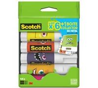 Lot de 6 bâtons de colle + 1 boîte collector Scotch Monster Box Multicolore G