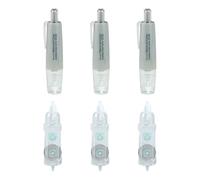 Lot de 6 bâtons de colle rechargeables White Out avec noyaux de rechange, écriture lisse, correction pour les notes, utilisez le stylo adhésif correcteur