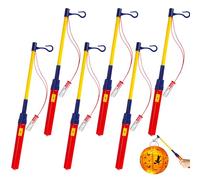 Lot de 6 Bâtons de Lanterne, Lanternes Électroniques Halloween, Bâtons de Lanterne LED, Bâton à Lanternes Électronique LED, pour Saint-Martin, Halloween, Fêtes, Mascarade, Noël