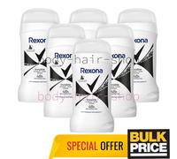 Lot de 6 bâtons déodorants Rexona Invisible BW pour femmes 48H protection con...
