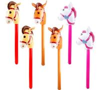 Lot de 6 bâtons gonflables colorés de 101,6 cm pour décoration de fête sur le thème des chevaux de cowboy et cowgirl (lot de 2)