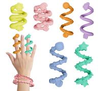 Lot de 6 Bâtons Sensoriels Antistress, Jouets Fidget Texturés pour Enfants Autistes, Soulagement de l’Anxiété, Jouet sensoriel pour Les Enfants et Les Adultes avec ADD, TDAH, TOC (Multicolore)