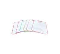 Lot de 6 bavoirs bébé poulet © cm 28 x 33 bâillonnement avec élastique pur coton avec toile Aida pour broder le nom - 6 pièces fille femelle