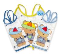 Lot de 6 bavoirs pour bébé - Différents modèles FANTASIA BAV9057M