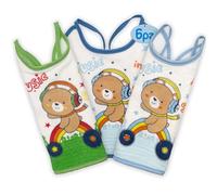 Lot de 6 bavoirs pour bébé - Différents modèles FANTASIA BAV9065M