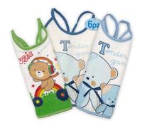 Lot de 6 bavoirs pour bébé - Différents modèles FANTASIA BAV9066M
